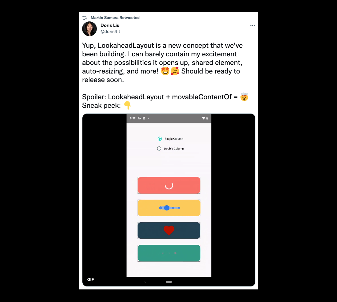 Lookahead Shared Element Transition